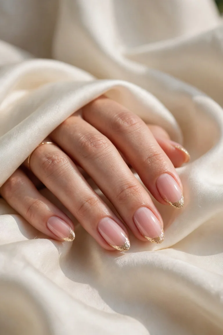 French tip manicure with a modern twist